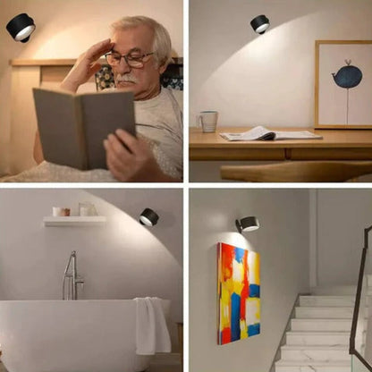 360° Rotating Wall Light | Wireless & Rechargeable