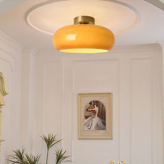 Retro Round Ceiling Light | Vintage LED Lighting