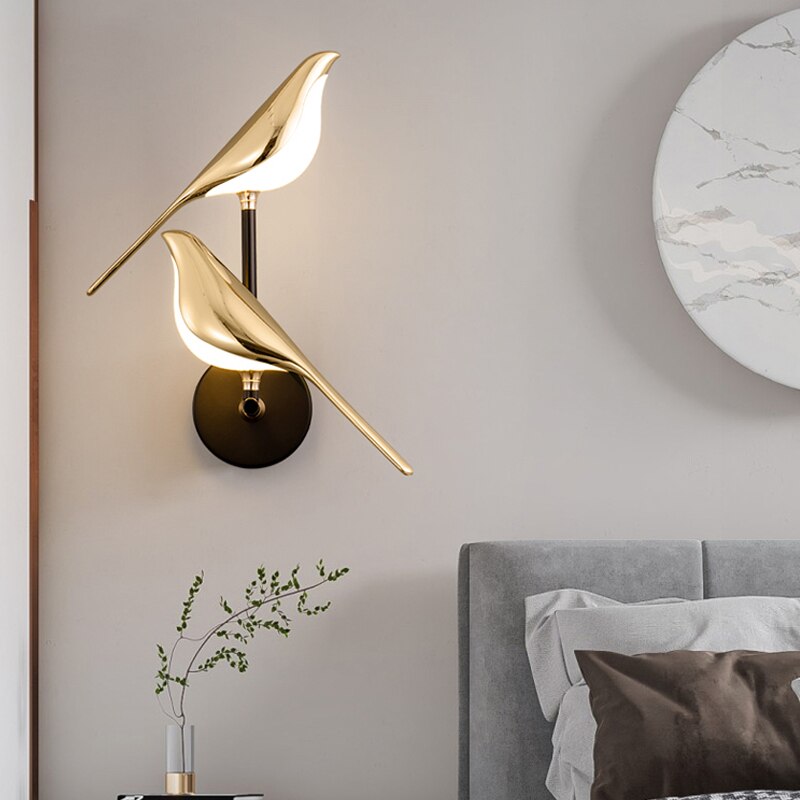 Decorative LED Wall Lamp | Bird-Inspired Design