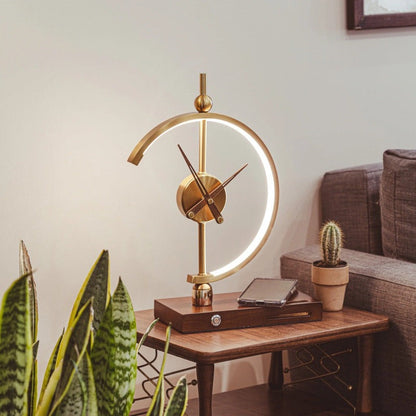 Rechargeable Table Lamp Clock | Modern & LED Design