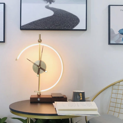 Rechargeable Table Lamp Clock | Modern & LED Design