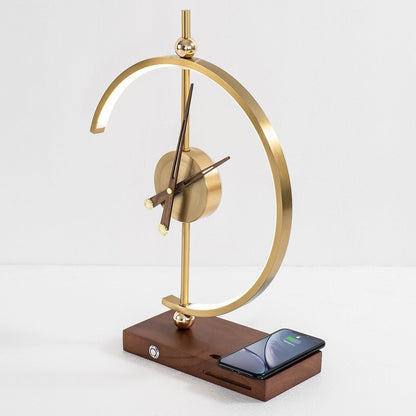 Rechargeable Table Lamp Clock | Modern & LED Design