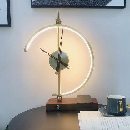 Rechargeable Table Lamp Clock | Modern & LED Design