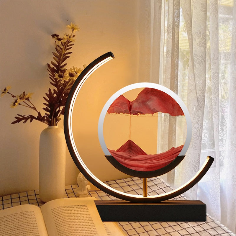 Dynamic Sand Art Table Lamp | Ambient Lighting